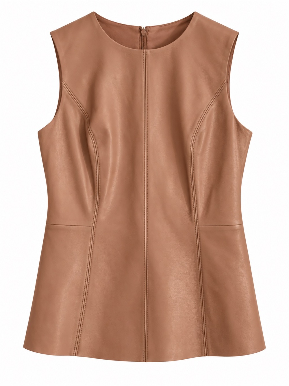 ANTONIO MELANI Pink Leather Sleeveless Shell